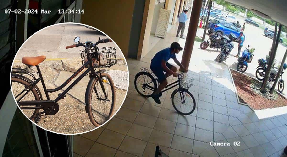 Roba bicicleta y aparece en casa de empeño de Coatzacoalcos ¡quedó grabado! | VIDEO