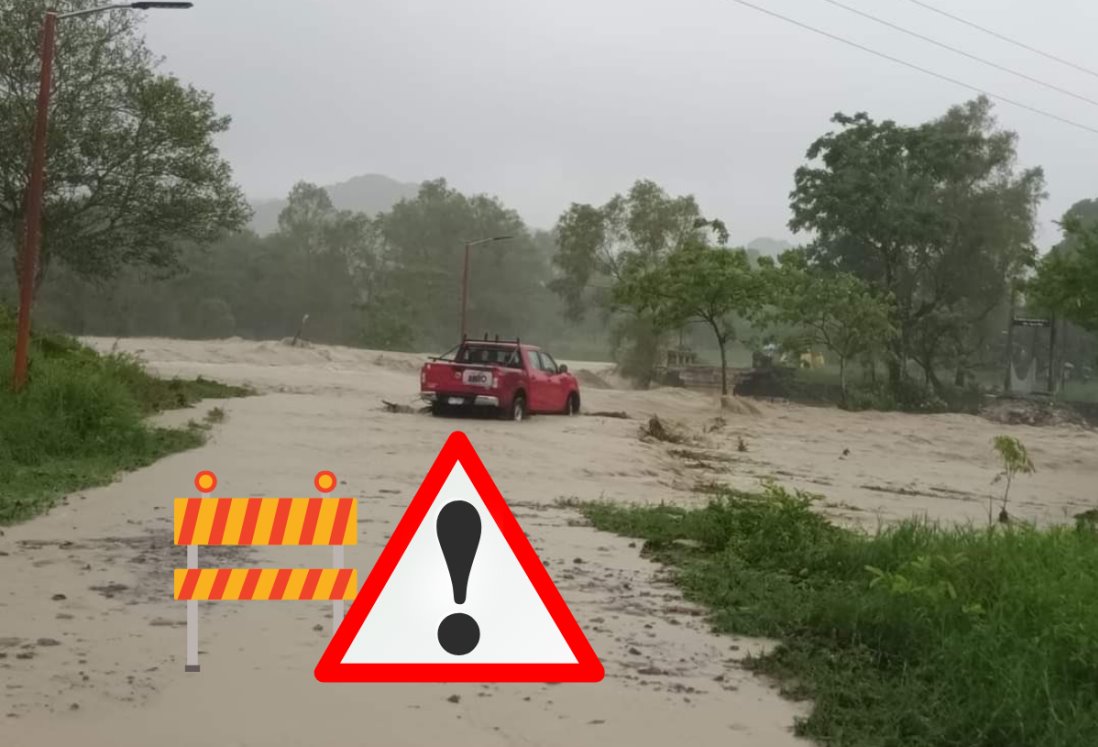 Huracán Beryl: carreteras afectadas en Veracruz por las lluvias