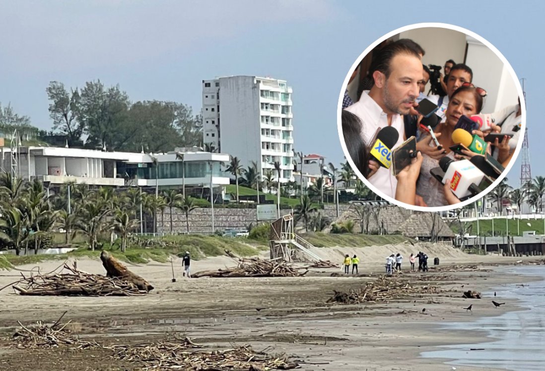 Hasta 300 toneladas de palizada se recolectan de las playas en Boca del Río: Unanue