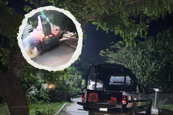 Explota camioneta en Cazones; sería de la hija del alcalde (+Video)
