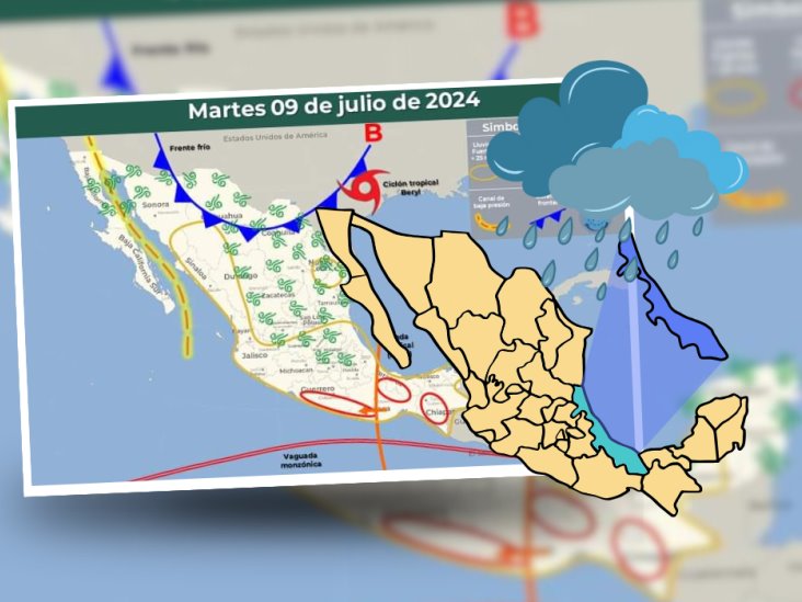 A partir del martes, más lluvias para Veracruz