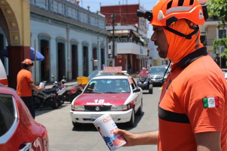 Escuadrón Nacional de Rescate concluye colecta en Misantla