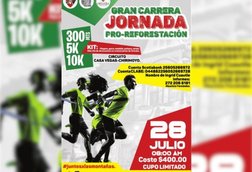 Continúan abiertas inscripciones para la carrera con causa en Orizaba: ¡participa!