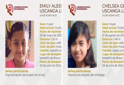 Buscan a hermanas desaparecidas en Medellín de Bravo 
