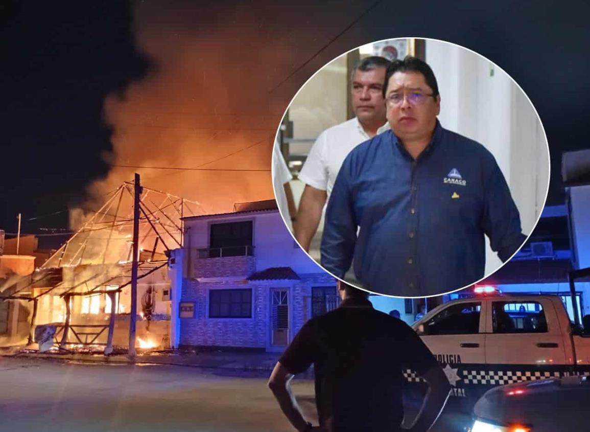 CANACO hace importante exhorto tras incendio a restaurantes de Coatzacoalcos por cobro de piso