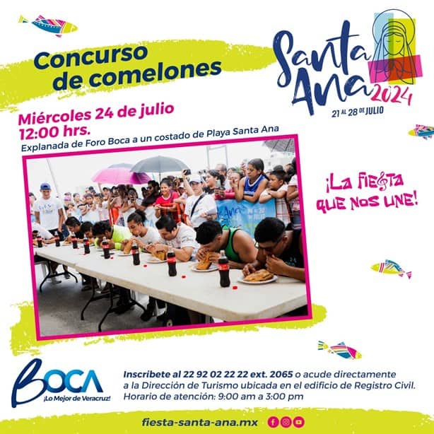 Así puedes inscribirte en el concurso de los comelones por las Fiestas de Santa Ana 2024 en Boca del Río