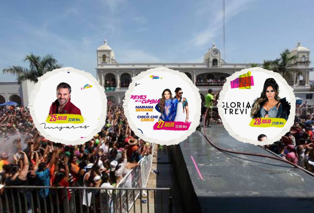 Cartelera oficial de conciertos en las Fiestas de Santa Ana 2024 en Boca del Río