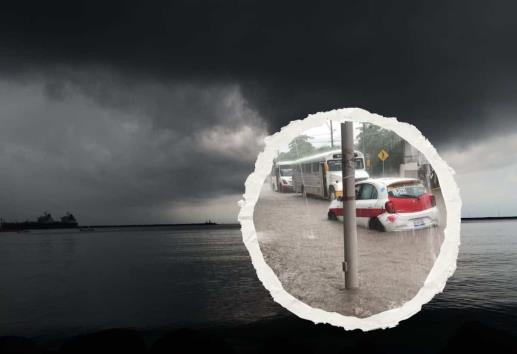 Veracruz, bajo el agua; fuerte lluvia inunda varias zonas del puerto (+Video)