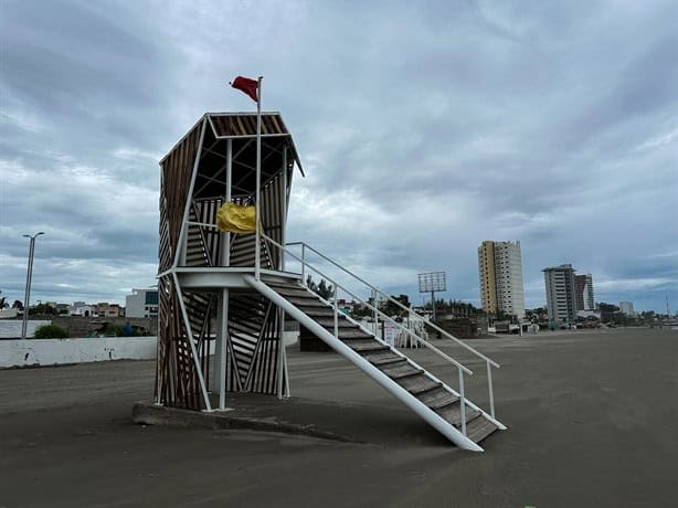 Esto representan los colores de las banderas instaladas en las playas de Veracruz