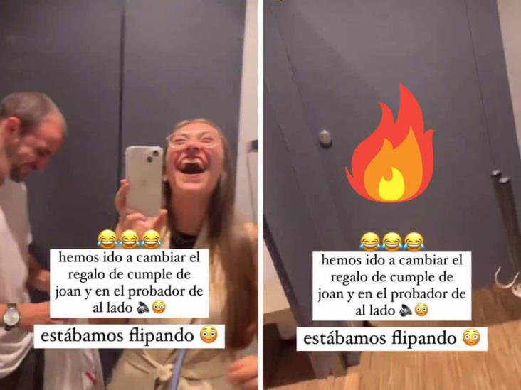 Viral: Cachan a pareja haciendo el delisucio en un probador (+Video)