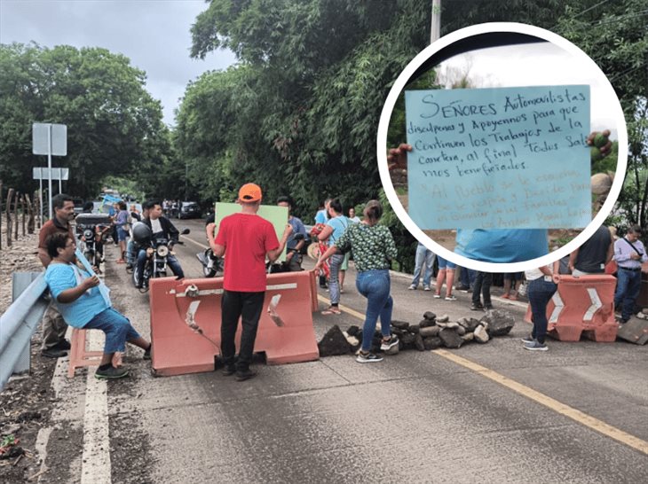 Bloquean carretera Misantla-Martínez: exigen a Gobierno de Veracruz agilización de obra