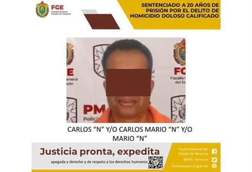 Hombre sentenciado a 20 años de prisión por homicidio en Zongolica
