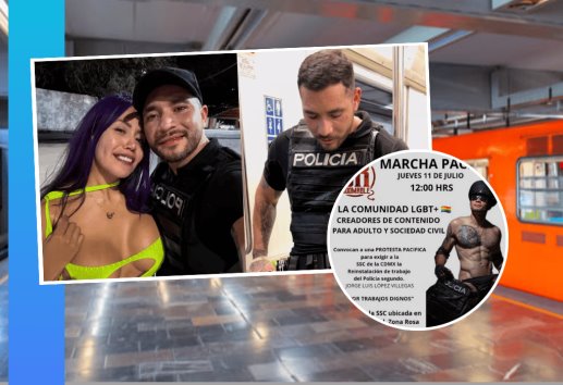 Convocan marcha pacífica en apoyo al policía suspendido tras video de Mujer Luna Bella en el metro
