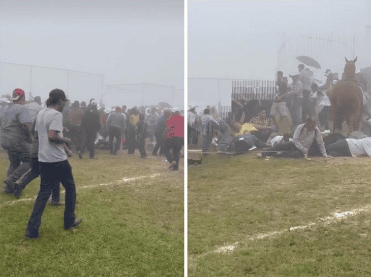 Carrera de caballos se sale de control en Tenochtitlán; hay dos heridos 