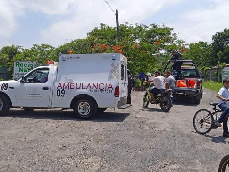 En accidente, trabajador resulta lesionado en Vega de Alatorre