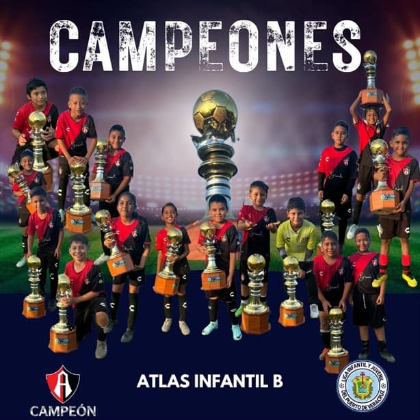 Brilla Academia Atlas Veracruz en el futbol