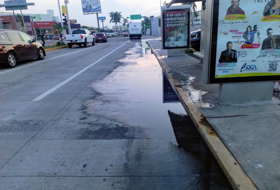 Reportan fuga de aguas negras en el fraccionamiento Costa de Oro