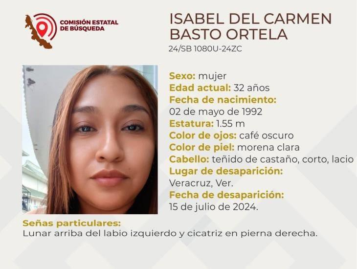 Isabel del Carmen desapareció cuando fue a entregar ropa al tranvía del recuerdo en Veracruz
