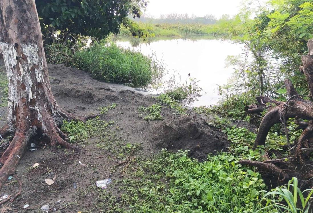 Laguna de Lagartos en Veracruz baja nuevamente su nivel de agua