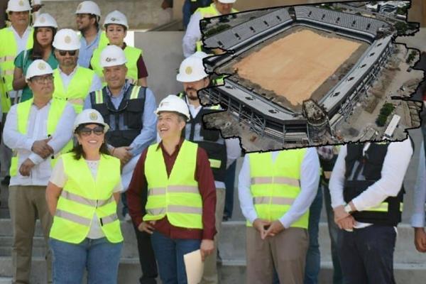 Rocío Nahle y Cuitláhuac García supervisan obras en Estadio Pirata Fuente e Instituto Ilustre