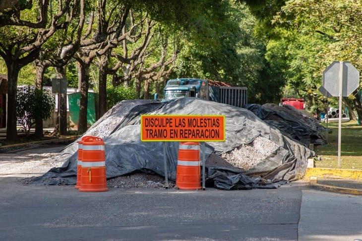 Avanzan obras de rehabilitación en avenida Ruiz Cortines de Xalapa, ¿cuánto durarán?