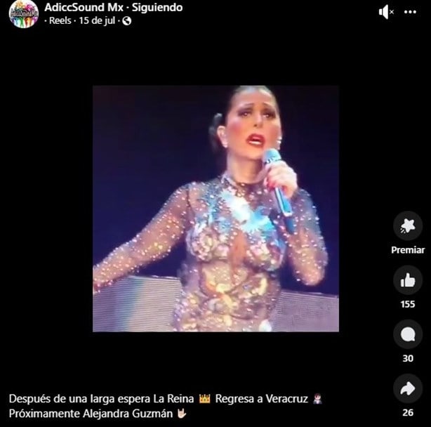 ¿Alejandra Guzmán dará concierto en Veracruz? Esto sabemos