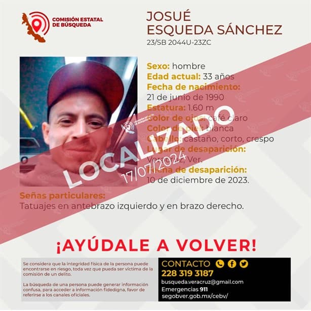 Localizan a Josué y Carmelo, desaparecidos desde el 2023 en Boca del Río y Veracruz