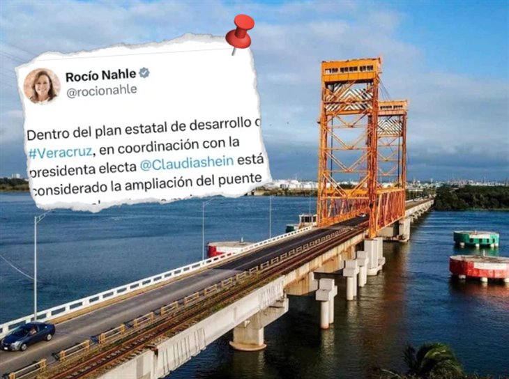 Rocío Nahle reitera ampliación del puente Coatzacoalcos 1