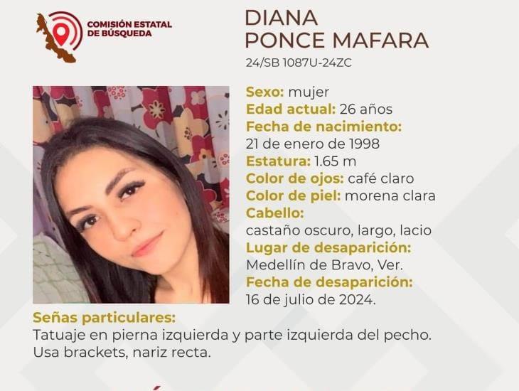 Diana Ponce desapareció en Medellín de Bravo; su familia pide ayuda para localizarla