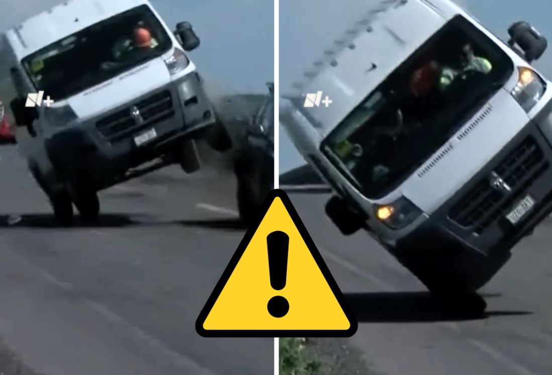 Reportero casi es atropellado mientras grababa baches en carretera Paso del Toro-Santa Fe | VIDEO