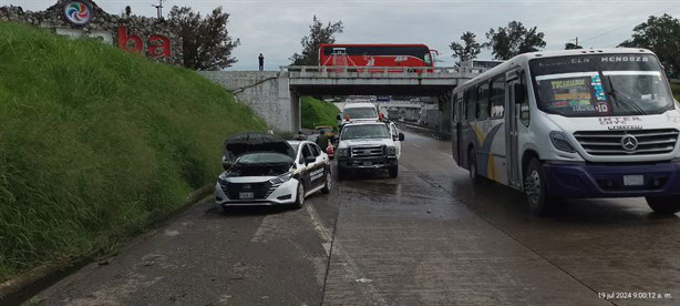 Emergencia vial por anegamiento en autopista Puebla-Córdoba;  filas de hasta 6 kilómetros