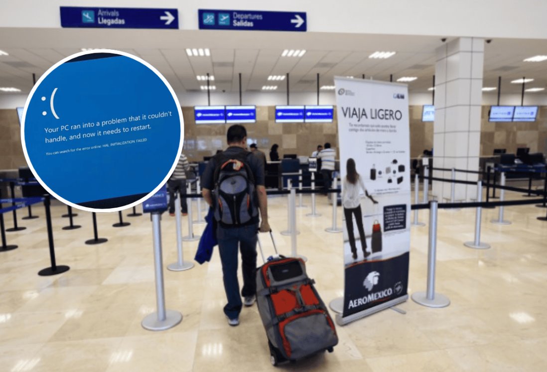 Vuelos se retrasan en aeropuerto de Veracruz por caída mundial de Microsoft