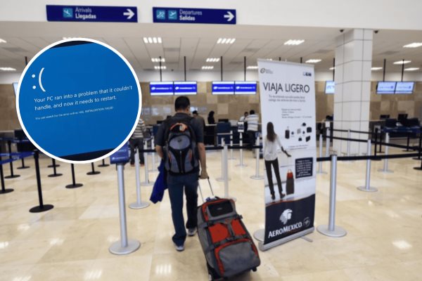 Vuelos se retrasan en aeropuerto de Veracruz por caída mundial de Microsoft