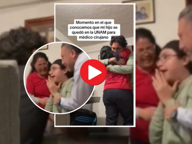 ¡Se vale llorar! Emotiva reacción de una familia al enterarse que su hijo ingresó a la UNAM