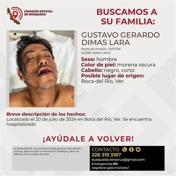 Hospitalizan en Veracruz a estas dos personas; buscan a sus familias