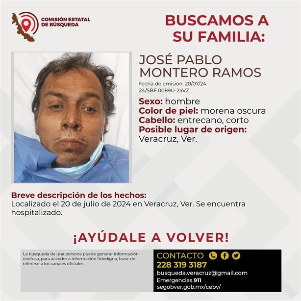 Hospitalizan en Veracruz a estas dos personas; buscan a sus familias