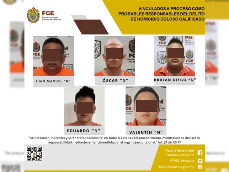 5 hombres son vinculados a proceso por homicidio de dos hermanos en Ixhuatlán del Café