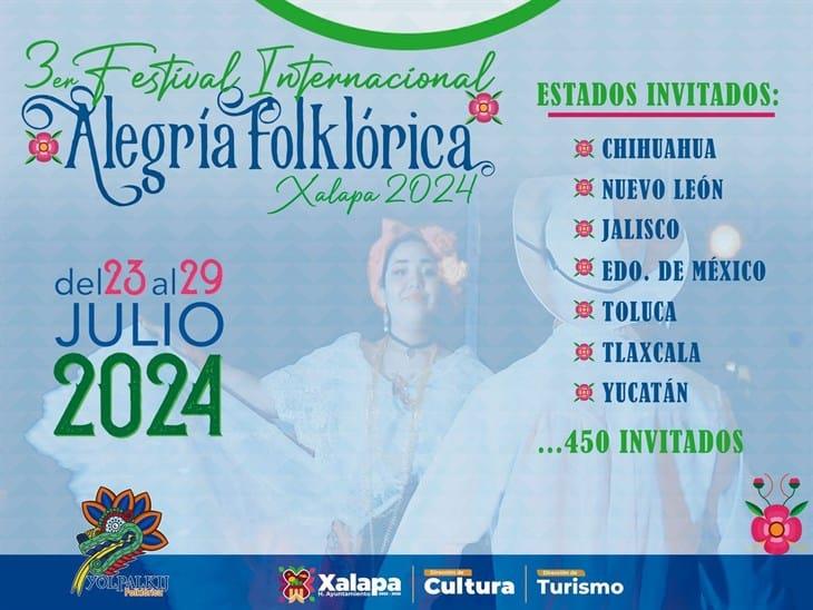 Xalapa vivirá por tercera vez el Festival Internacional Alegría Folklórica 2024