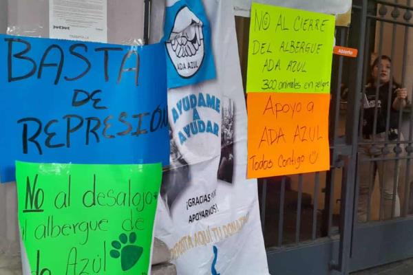 No al cierre de albergue de animales Ada Azul en Xalapa, protestan en Ayuntamiento