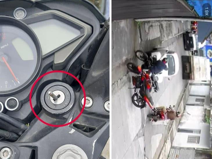 En Río Blanco, cámara de seguridad capta intento de robo de motocicleta