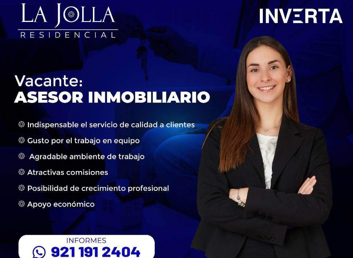 Oferta de Empleo: Asesor Inmobiliario en Residencial La Jolla