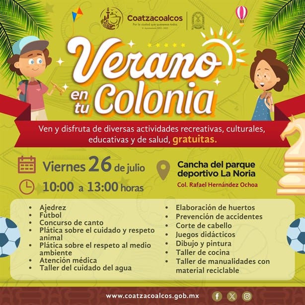 Verano en tu Colonia: ¿qué es y dónde se llevará a cabo en Coatzacoalcos?