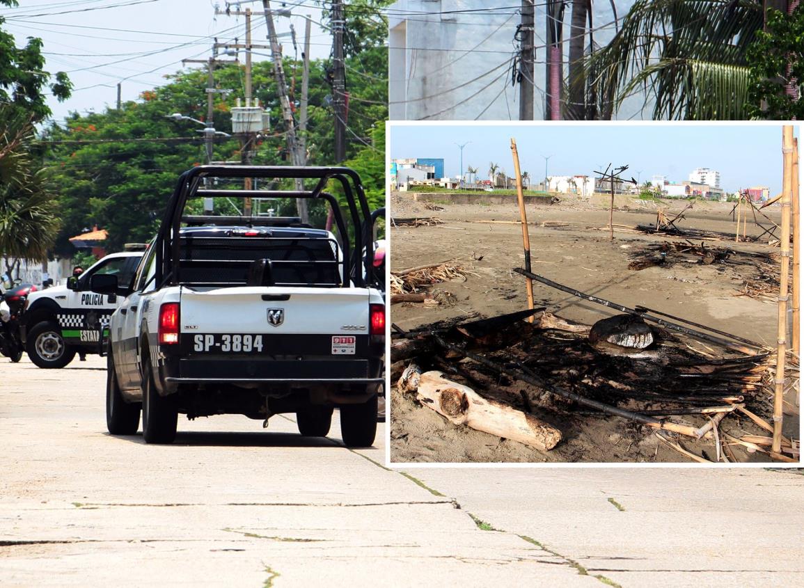 Tras quema de palapas en Coatzacoalcos, porteños critican fracaso de operativos