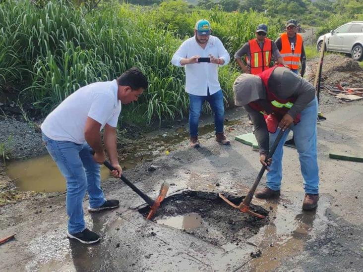 Inician bacheo en carretera Cardel-Laguna Verde