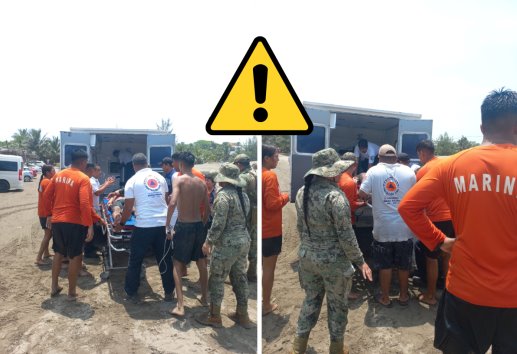 Rescatan a marino de ahogarse en Playa de Chachalacas