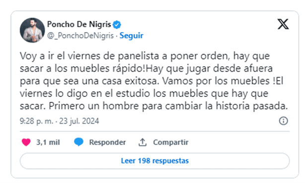 La casa de los Famosos México ¡regresa Poncho de Nigris! te contamos