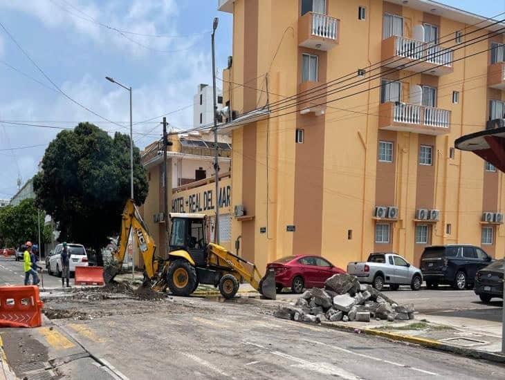 Calle de Veracruz está cerrada por obras de GrupoMAS
