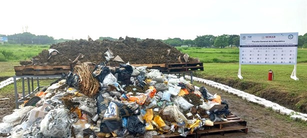 FGR incinera fortuna de narcóticos en Veracruz; más de una tonelada