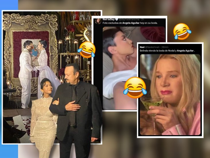 Llegaron los MEMES tras boda de Christian Nodal y Ángela Aguilar