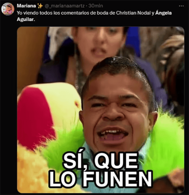 Llegaron los MEMES tras boda de Christian Nodal y Ángela Aguilar